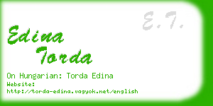 edina torda business card